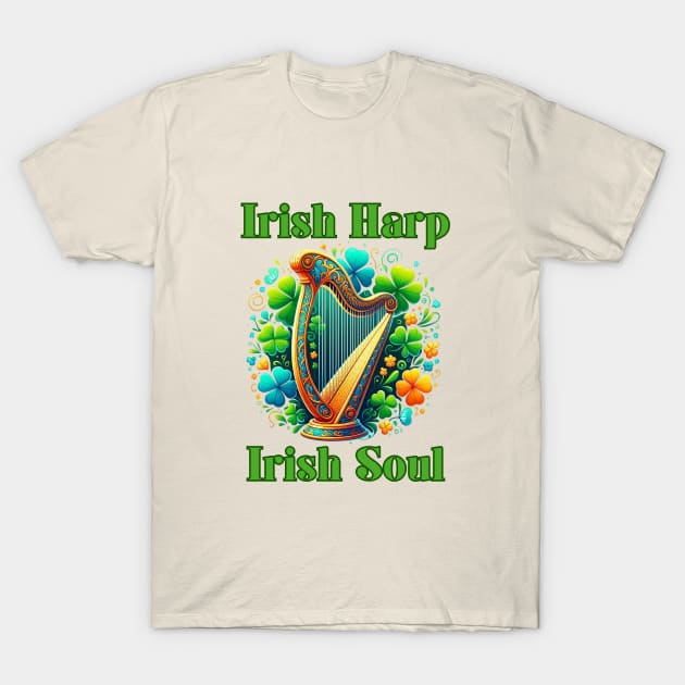 Irish Harp T-Shirt by BukovskyART